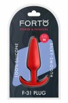 FORTO F-31 Plug Medium Red silikonowy anatomiczny korek średni z kotwicą, czerwony