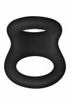 FORTO F-22 D RING Small Black silikonowy pierścień anatomiczny, czarny, rozmiar S