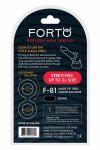 FORTO F-81 Double Ring 44mm Czarny silikonowy podwójny pierścień anatomiczny