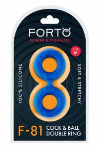 FORTO F-81 Double Ring 47mm Niebieski silikonowy podwójny pierścień anatomiczny