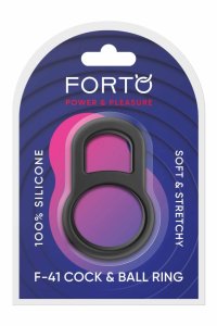 FORTO F-41 Lock silikonowy podwójny pierścień czarny, elastyczny, anatomiczny