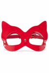Kinky Diva Cat Mask Red maska kotka z eko-skóry, regulowana, połysk czerwona