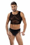 ENVY Maverick Edge 2 Piece Set Black OS – geometryczna koronka, dwuczęściowy zestaw męski, czarny