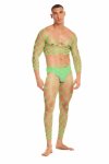 RAINBOW PARTY Future Mode 3 PCS SET S/M – trzyczęściowy komplet, zielony, elastyczny materiał