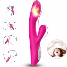 ARMONY Wibrator Iskrowy fuksja z efektem ciepła, podwójna strefa, 224 mm, USB