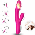 ARMONY Wibrator Iskrowy fuksja z efektem ciepła, podwójna strefa, 224 mm, USB