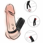 ARMONY Wibrator dwupierścieniowy czarny, silikon medyczny, 9 trybów, USB, wodoodporny