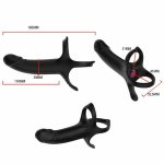 ARMONY Dildo z pierścieniem i pilotem, silikon medyczny, 9 trybów, czarne