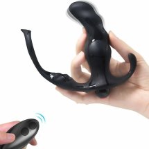 ARMONY Rycerz Prostaty – wibrator analny z pilotem i pierścieniem, czarny, 9 trybów, USB