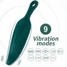 ARMONY Stymulator i Wibrator Liść Zielony, 9 trybów, podwójna głowica, USB, wodoodporny