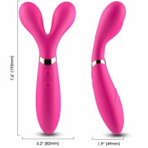 ARMONY Y-Wand masażer z podwójną głowicą, fuksja, 2x9 trybów, wodoodporny, USB