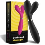 ARMONY Y-Wand masażer z podwójną głowicą, czarny, 18 trybów, wodoodporny, USB
