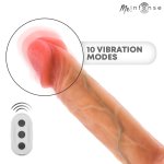 MR INTENSE Logan silikonowy model z podgrzewaniem, wibracjami i pilotem 20 cm