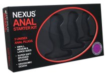Nexus Anal Starter Kit – zestaw silikonowych plugów, 3 rozmiary, anatomiczny kształt