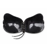 Bye Bra Lace-It Bra B Black – samonośny biustonosz z wiązaniem, czarny, bezszwowy, 25 użyć