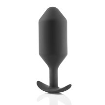 b-Vibe Snug Plug 6 Black – anatomiczny model silikonowy 515g, szeroka podstawa, 16 cm