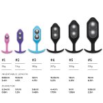 b-Vibe Snug Plug 6 Black – anatomiczny model silikonowy 515g, szeroka podstawa, 16 cm