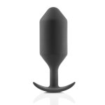 b-Vibe Snug Plug 6 Black – anatomiczny model silikonowy 515g, szeroka podstawa, 16 cm
