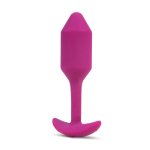 b-Vibe Vibrating Snug Plug 2 Rose – silikonowy korek wibrujący, 112g, 6 wzorów pracy