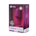 b-Vibe Vibrating Snug Plug 2 Rose – silikonowy korek wibrujący, 112g, 6 wzorów pracy