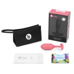 b-Vibe Snug Plug 2 Coral – silikonowy model anatomiczny z uchwytem, 111,5g, koralowy