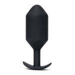 b-Vibe Snug Plug 7 Black – anatomiczny model silikonowy, 600g, szeroka podstawa