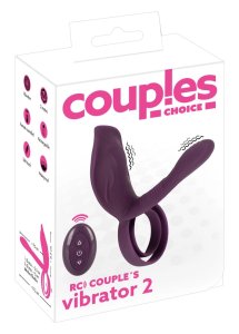 Couples Choice RC Couples Vibrator 2 – System dla Par z Pilotem, silikonowy, czarny