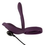 Couples Choice RC Couples Vibrator 2 – System dla Par z Pilotem, silikonowy, czarny