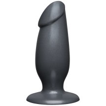 Doc Johnson Plug Gun Metal anatomiczny model z szeroką podstawą, kompatybilny z O-Ring