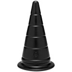 Doc Johnson TitanMen Expansion Plug 15 cm stożkowy, hipoalergiczny PVC, żebrowany, czarny