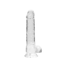 RealRock Crystal Clear 21 cm – anatomiczna podstawa, przezroczysty model z przyssawką