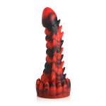 XR Brands Demon Dragon – silikonowa forma anatomiczna, czerwono-czarna, przyssawka, fantasy