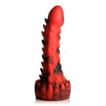 XR Brands Demon Dragon – silikonowa forma anatomiczna, czerwono-czarna, przyssawka, fantasy