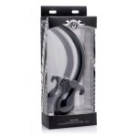XR Brands Puppy Tail silikonowy korek anatomiczny z elastycznym ogonkiem, czarny