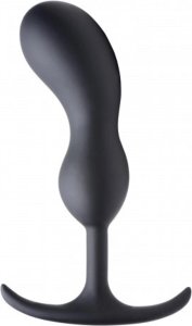 XR Brands Master Series Plug anatomiczny z masażerem prostaty duży, silikon, obciążniki