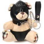 XR Brands Keychain Misiu w Kapturze, skóra PU, jasnobrzoskwiniowy, brelok 4,2 cala