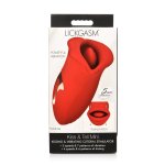 XR Brands Lickgasm Kiss and Tell silikonowy stymulator z funkcją ssania, IPX6