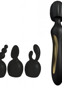 Sexshop - Kama Sutra Rhythm Bhangra Full Body Massager  Czarny - Masażer z nasadkami - online