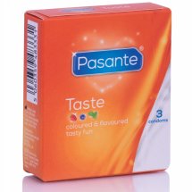 Pasante Taste Mix Kolorowe Prezerwatywy Smakowe 3 sztuki – mix aromatów i kolorów