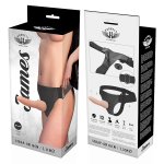 Harness Attraction James 16 cm – system uprzęży z wymiennymi akcesoriami, czarny, TPR