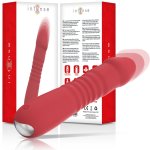 Intense Juni Up & Down – czerwony model intymny, 10 trybów, ruch pionowy, silikon medyczny