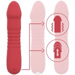 Intense Juni Up & Down – czerwony model intymny, 10 trybów, ruch pionowy, silikon medyczny