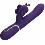 Pretty Love Butterfly Violet – Wielofunkcyjny Masażer 4w1, Silikonowy, 18 Trybow