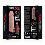 VirilXL Extension V7 – anatomiczny rękaw silikonowy do wydłużania, naturalny, regulowana długość