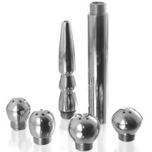 Metal Hard Zestaw do higieny intymnej – 5 elementów, aluminium, wymienne końcówki, uniwersalny