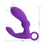 Pretty Love Cayla – masażer prostaty lila, 12 trybów, pilot bezprzewodowy, USB, silikon