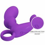 Pretty Love Cayla – masażer prostaty lila, 12 trybów, pilot bezprzewodowy, USB, silikon