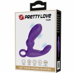 Pretty Love Cayla – masażer prostaty lila, 12 trybów, pilot bezprzewodowy, USB, silikon