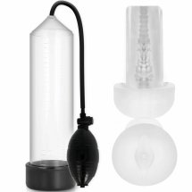 Pump Addicted RX3 – przezroczysty system prożniowy z silikonowym rękawem, 23 cm, ABS