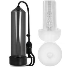 Pump Addicted RX5 czarny – system prożniowy z anatomicznym wkładem silikonowym, 23 cm